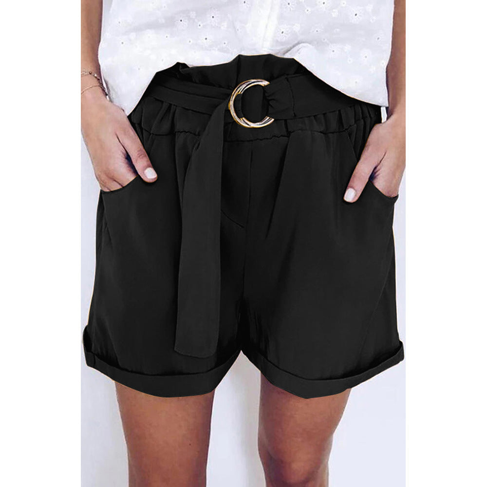 High Elastic Waist Shorts with Pockets in 3 Colors S-XL