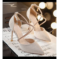 Strappy High Heel Stilettos in 2 Colors