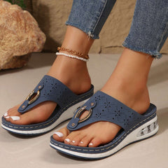Thong Sandals with Wedge Heel