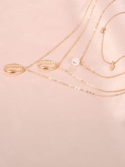 Casual Shell Pearl Multilayer Necklace