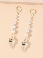 Halloween Pearl Ghost Earrings