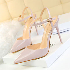 Lackleder High Heel Stilettos mit spitzer Zehenpartie