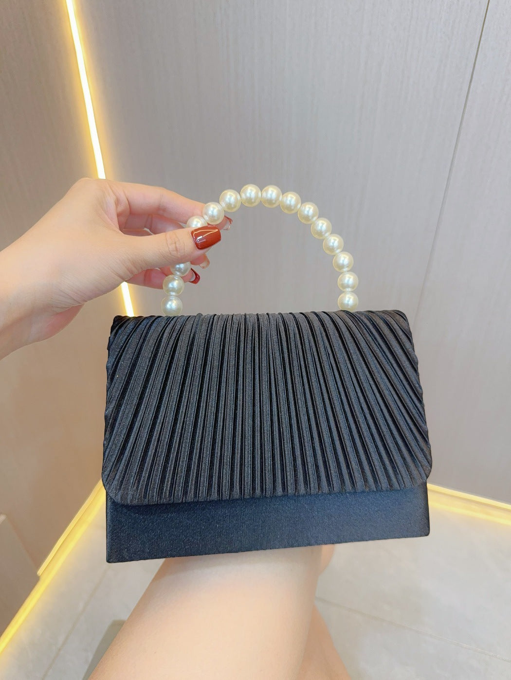 Elegant Pleated Evening Bag