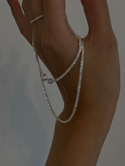 Minimalist Rhinestone Glitter Necklace