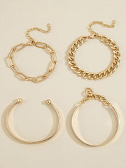 Four Piece Chain Bracelets