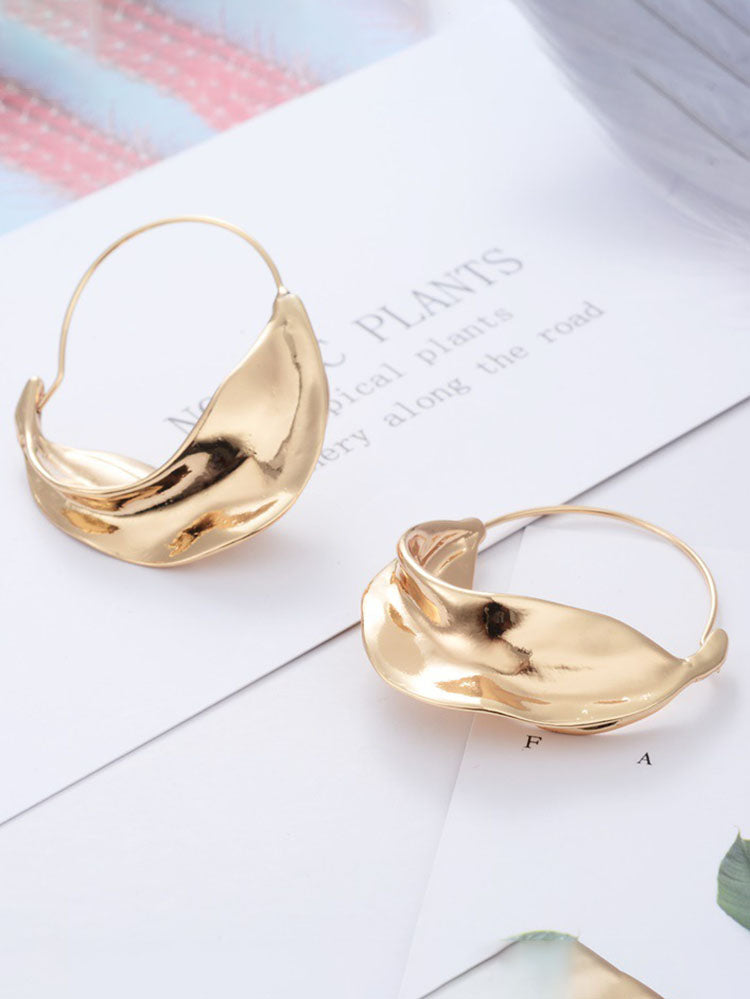 European Irregular Flower Basket Earrings