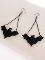 Halloween Retro Bat Tassel Earrings