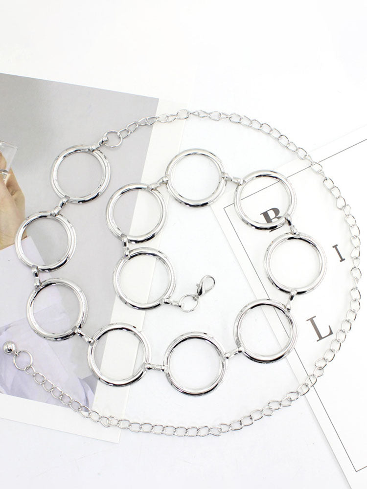 Minimalist Ring Patchwork Chain Belts