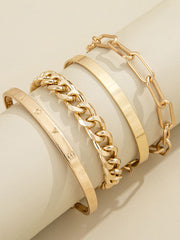 Four Piece Chain Bracelets