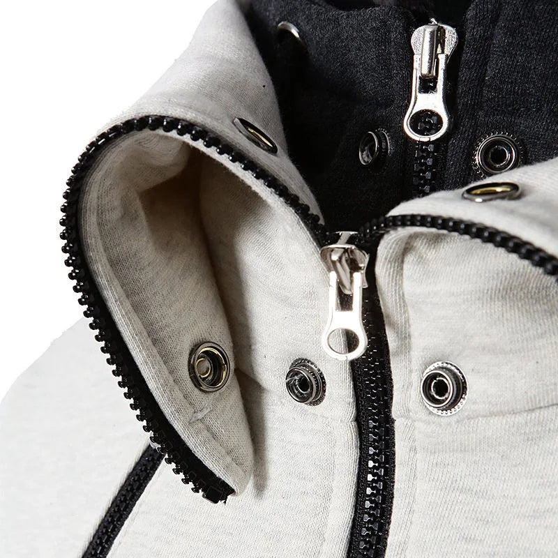 Herren-Sweatshirtjacke mit Reißverschluss und Kapuze in 4 Farben S-XXXL 