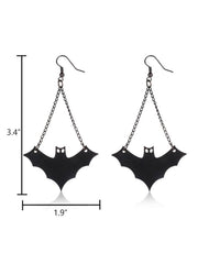 Halloween Retro Bat Tassel Earrings