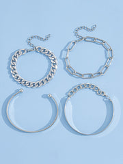 Four Piece Chain Bracelets