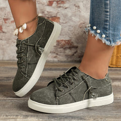 Baskets basses en denim
