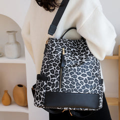 Waterproof Leopard Print Fashion Shoulder Bag Backpack