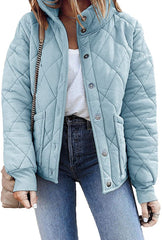 Long Sleeve Quilted Jacket with Pockets