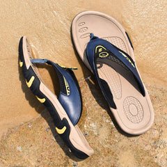 Men's Leather Non-Slip Flip Flop Sandals in 3 Colors