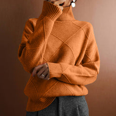 Long Sleeve Knit Turtleneck Sweater in 8 Colors S-XXL