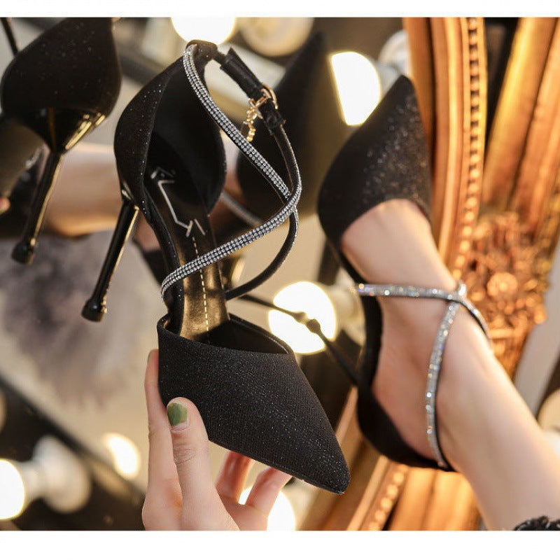 Strappy High Heel Stilettos in 2 Colors
