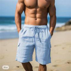 Men's Bermuda Shorts with Drawstring and Pockets