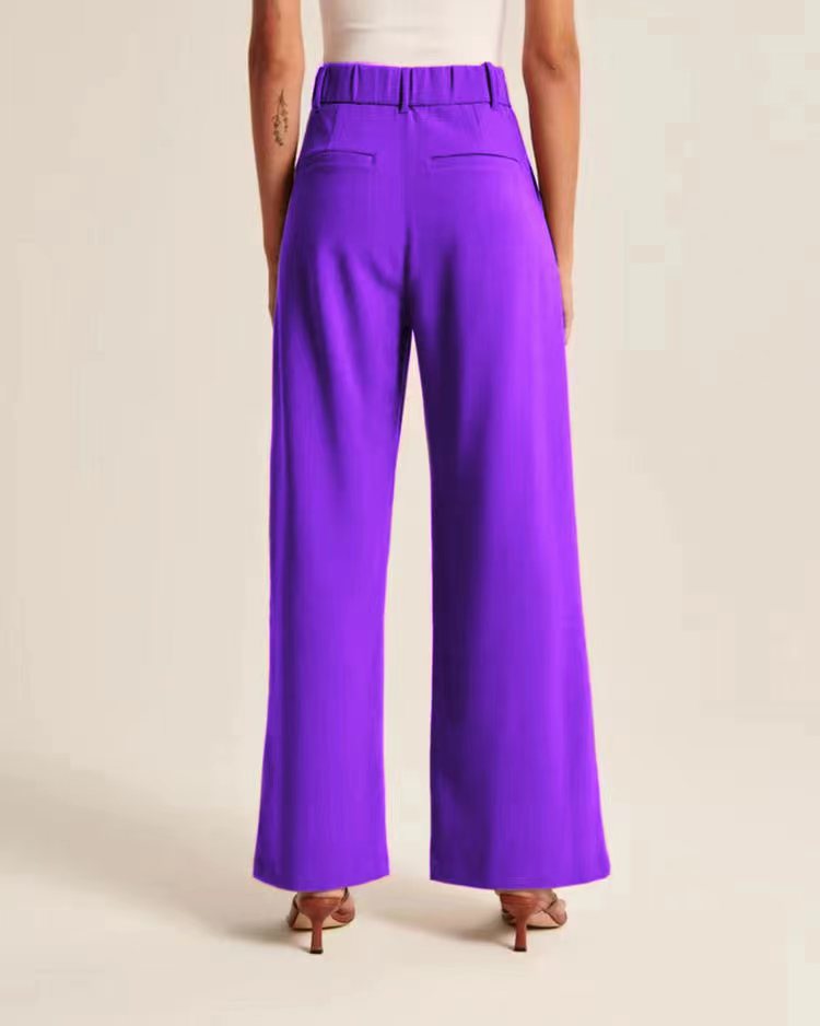 High Waist Wide Leg Pants With Belt in 8 Colors XS-5XL