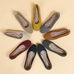 Solid Color Slip On Flats with Round Toe