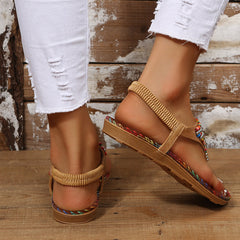 Bohemian Roman Style Beaded Sandals in 2 Colors