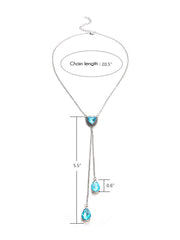 Heart Shaped Rhinestone Pendant Necklace