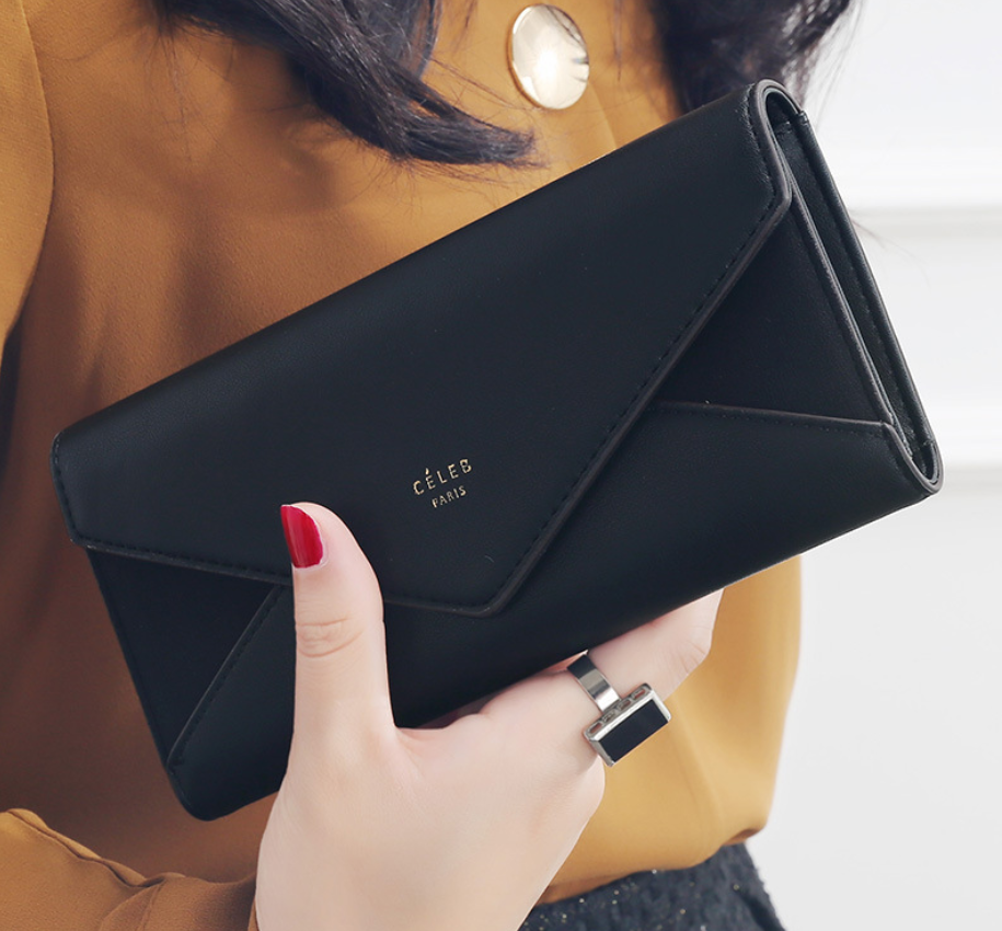 PU Leather Envelope Wallet in 5 Colors