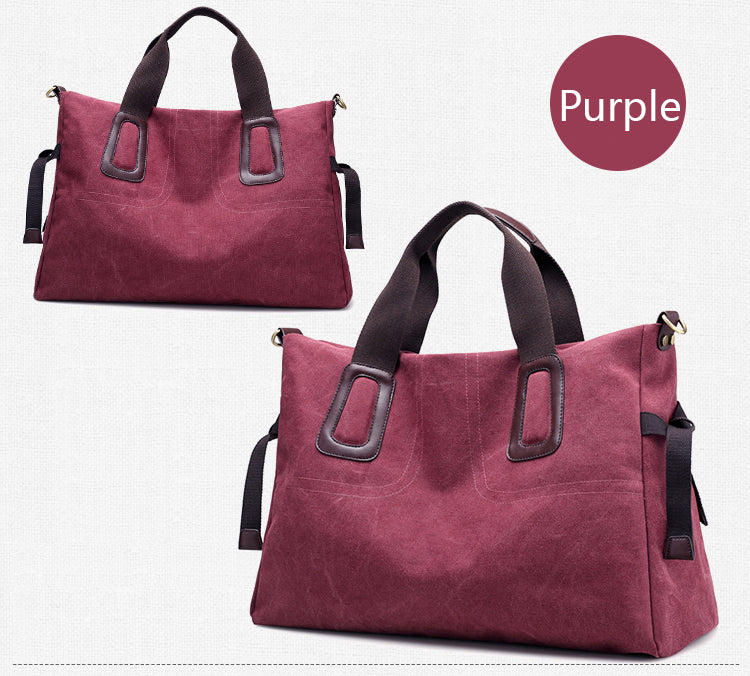 Large Capacity Canvas Hand Shoulder Tote Bag in 5 Colors