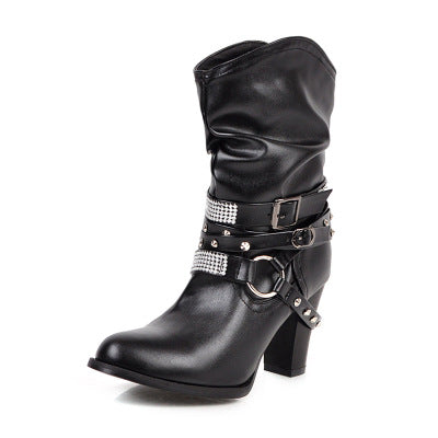 Fashion Martin Boots with Rhinestones in 5 Colors