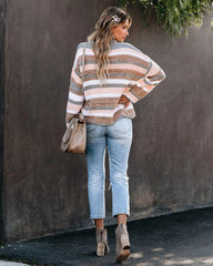Striped Round Neck Knit Sweater S-XL