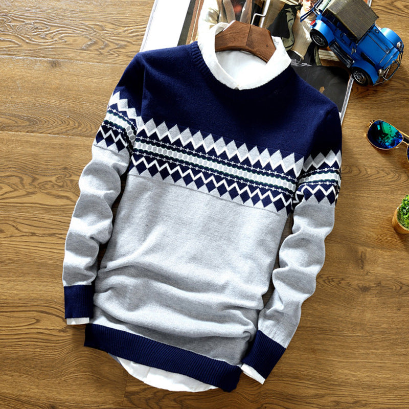Men's Long Sleeve Wool Sweater in 4 Colors M-XXL