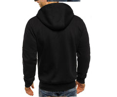 Men Hooded Zippered Sweatshirt in 3 Colors S-3XL