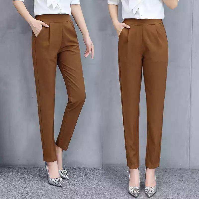 Slim Fit Pleated Pants with Pockets