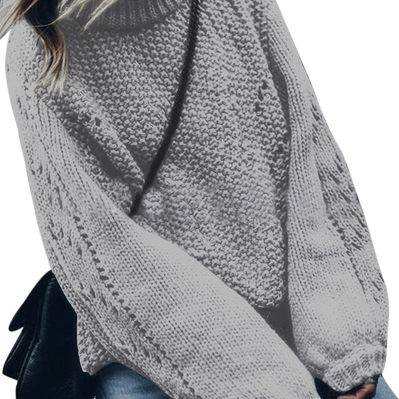 Loose Knit Long Sleeve Sweater in 7 Colors S-XL