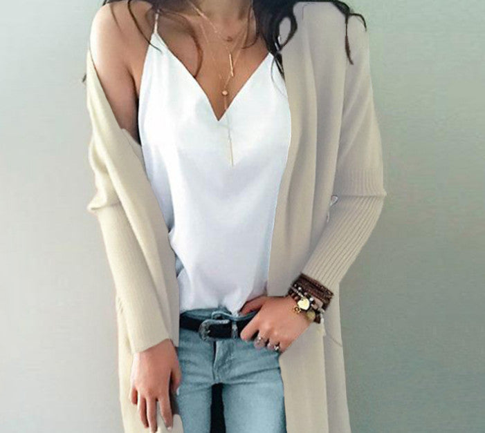 Long Sleeve Knit Cardigan with Pockets