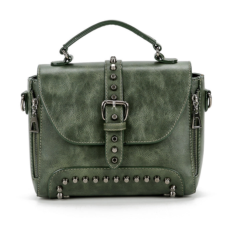 Studded Messenger Bag with Adjustable Strap in 13 Colors