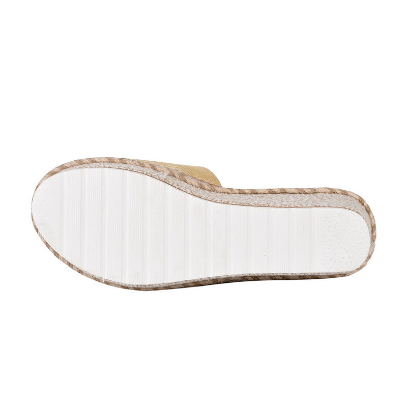 Wedge Heel Sandals with Wide Strap