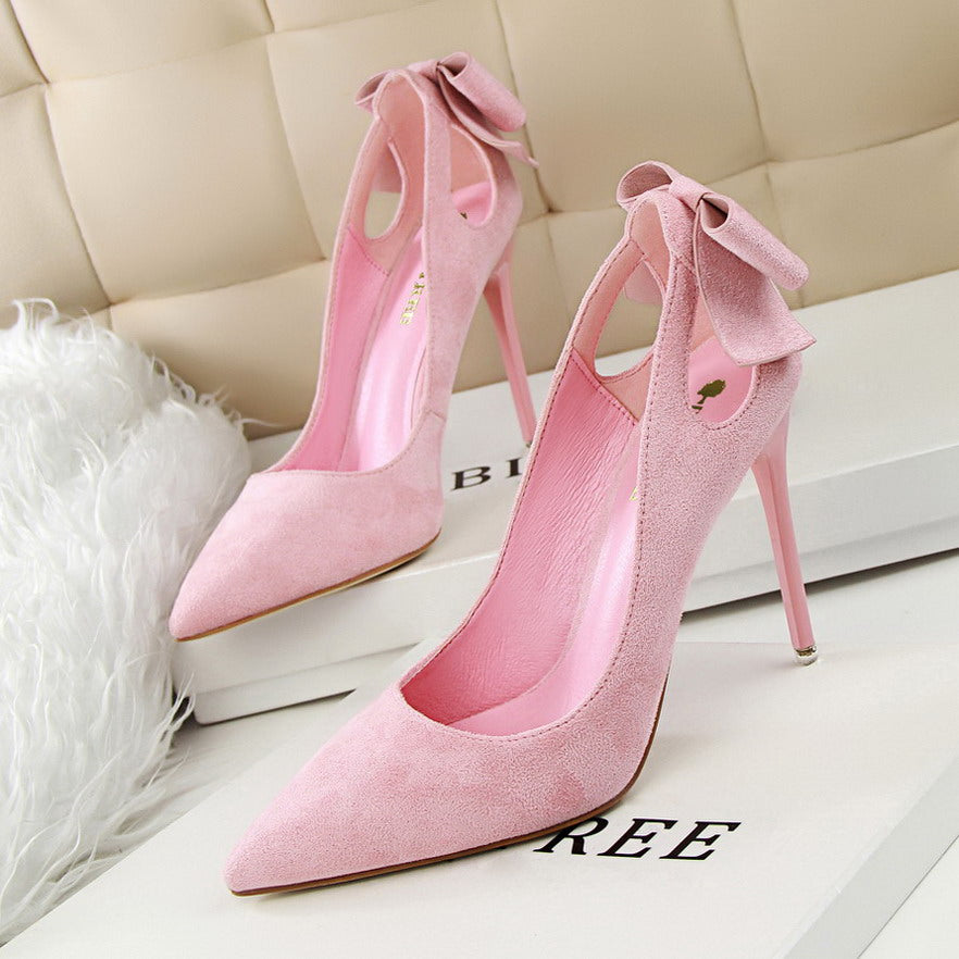 Leder High Heel Stilettos mit spitzer Zehenpartie in 7 Farben
