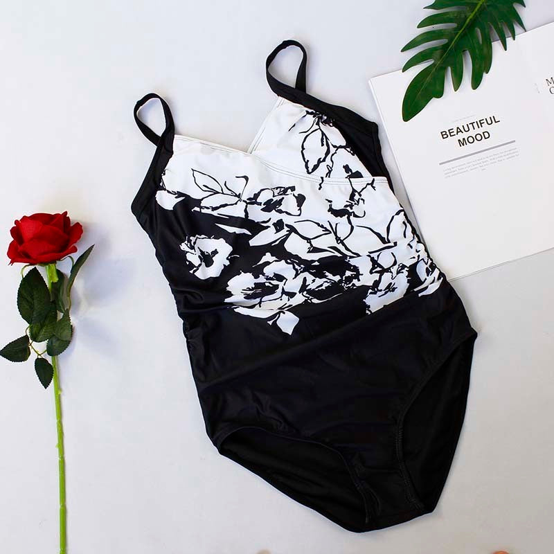One Piece Floral Swimsuit S-5XL