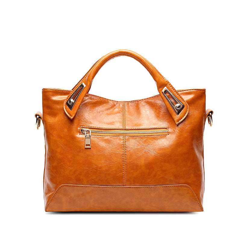 Leather Handbag with Adjustable Shoulder Strap