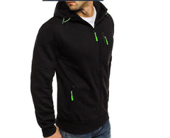Men Hooded Zippered Sweatshirt in 3 Colors S-3XL