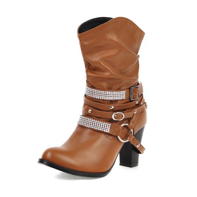 Fashion Martin Boots with Rhinestones in 5 Colors