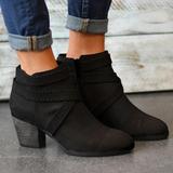 Ankle Boots with Short Block Heel
