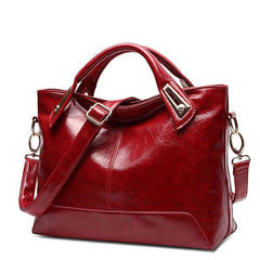 Leather Handbag with Adjustable Shoulder Strap