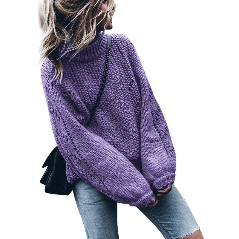 Loose Knit Long Sleeve Sweater in 7 Colors S-XL