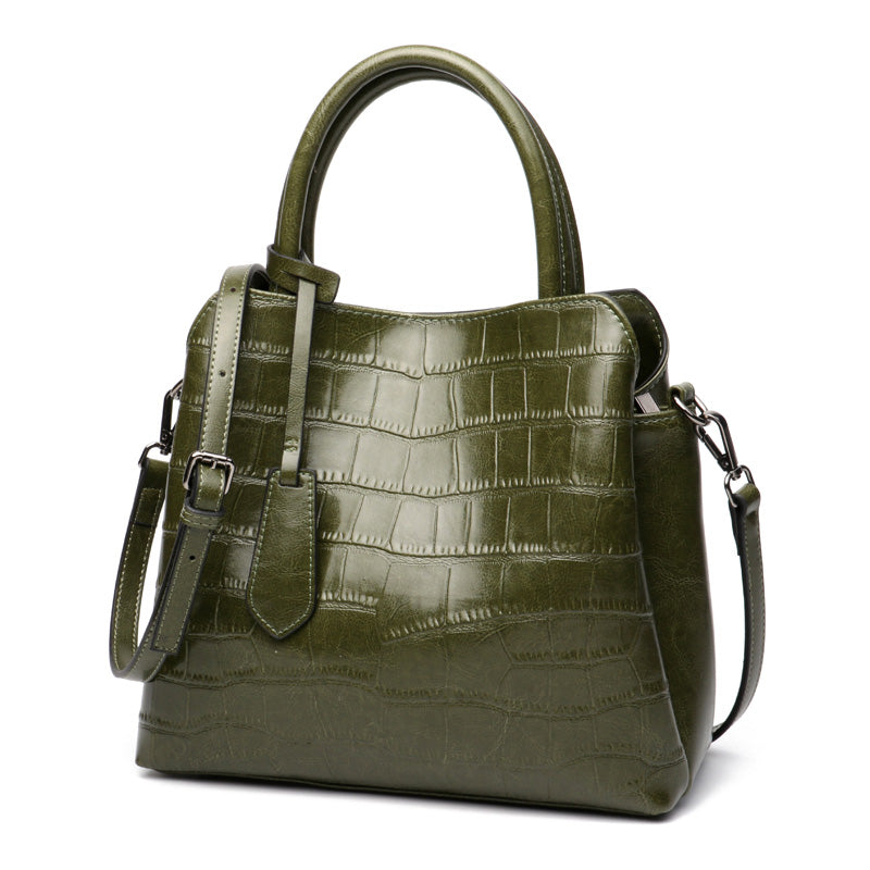 Leather One Shoulder Messenger Bag in 4 Colors