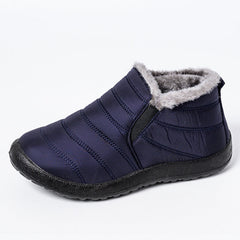 Fleece Lined Slip On Ankle Boots with Flat Heel