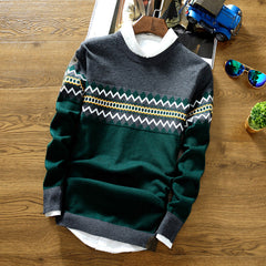 Men's Long Sleeve Wool Sweater in 4 Colors M-XXL