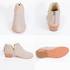 Low Heel Ankle Boots in 3 Colors